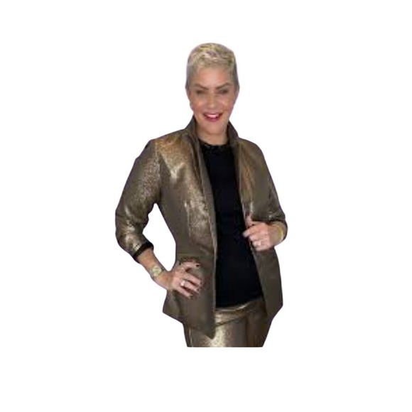 Joan Rivers Jackets & Blazers - Joan Rivers Blazer Womens Medium Bronze Metallic Red Carpet